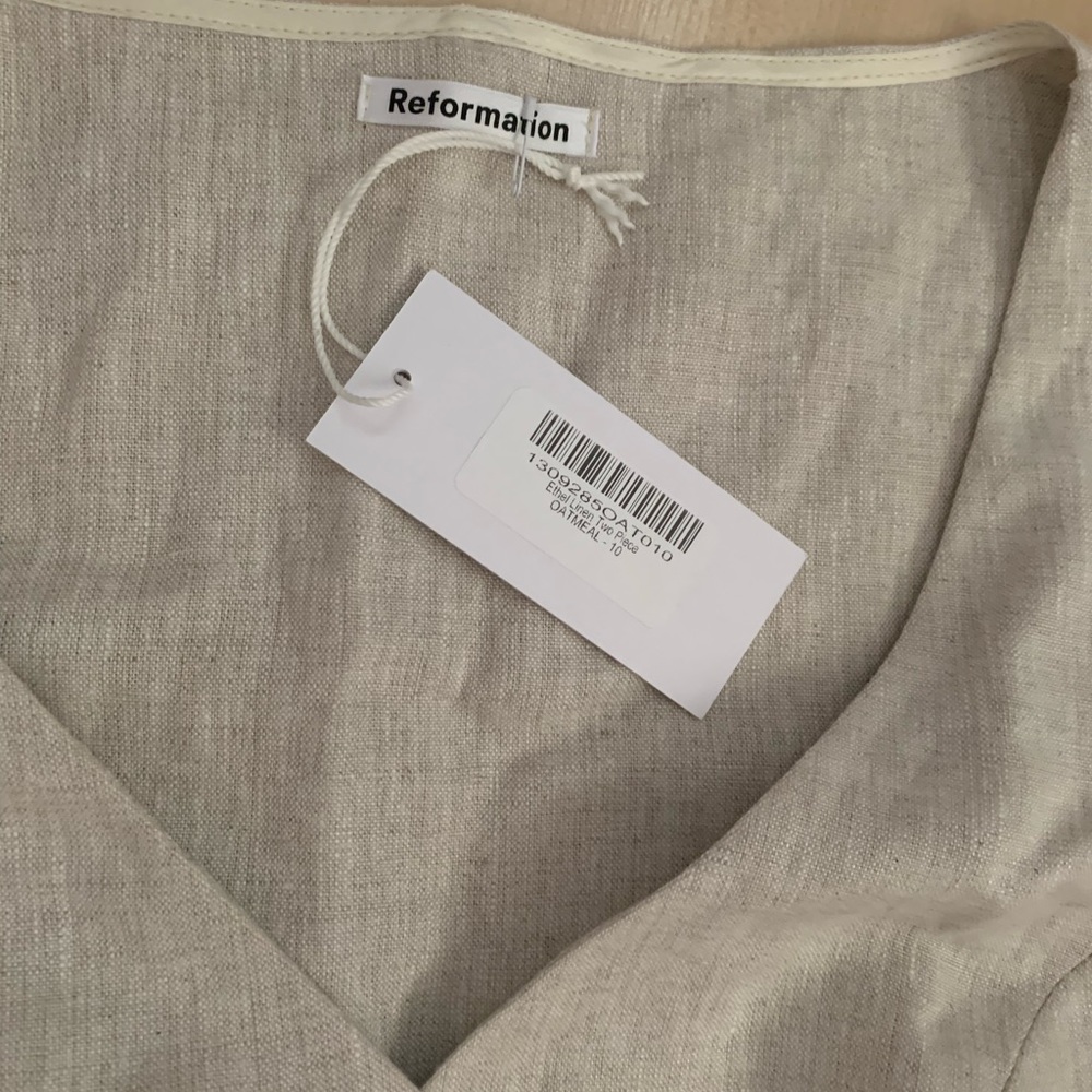 Reformation Ethel Linen Two Piece Set 10 New - Picture 5 of 5